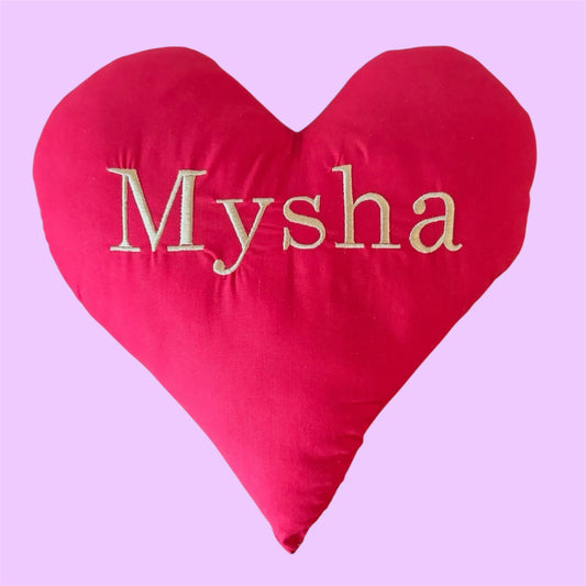 Personalised Heart Shaped Cushion