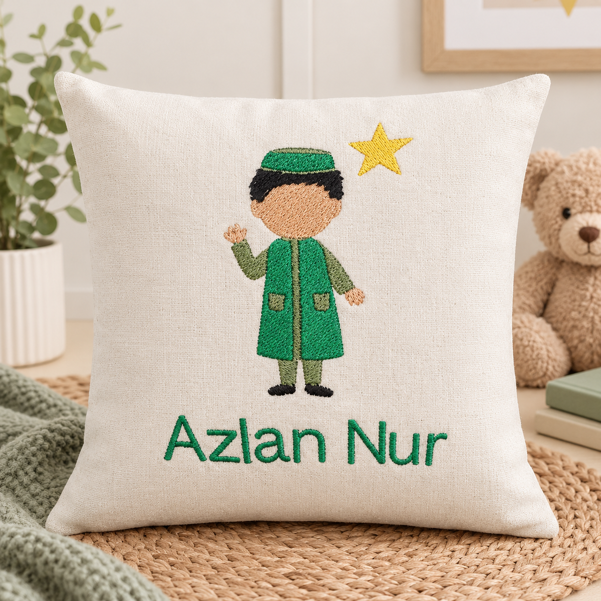 Personalised Muslim Boy Pillow