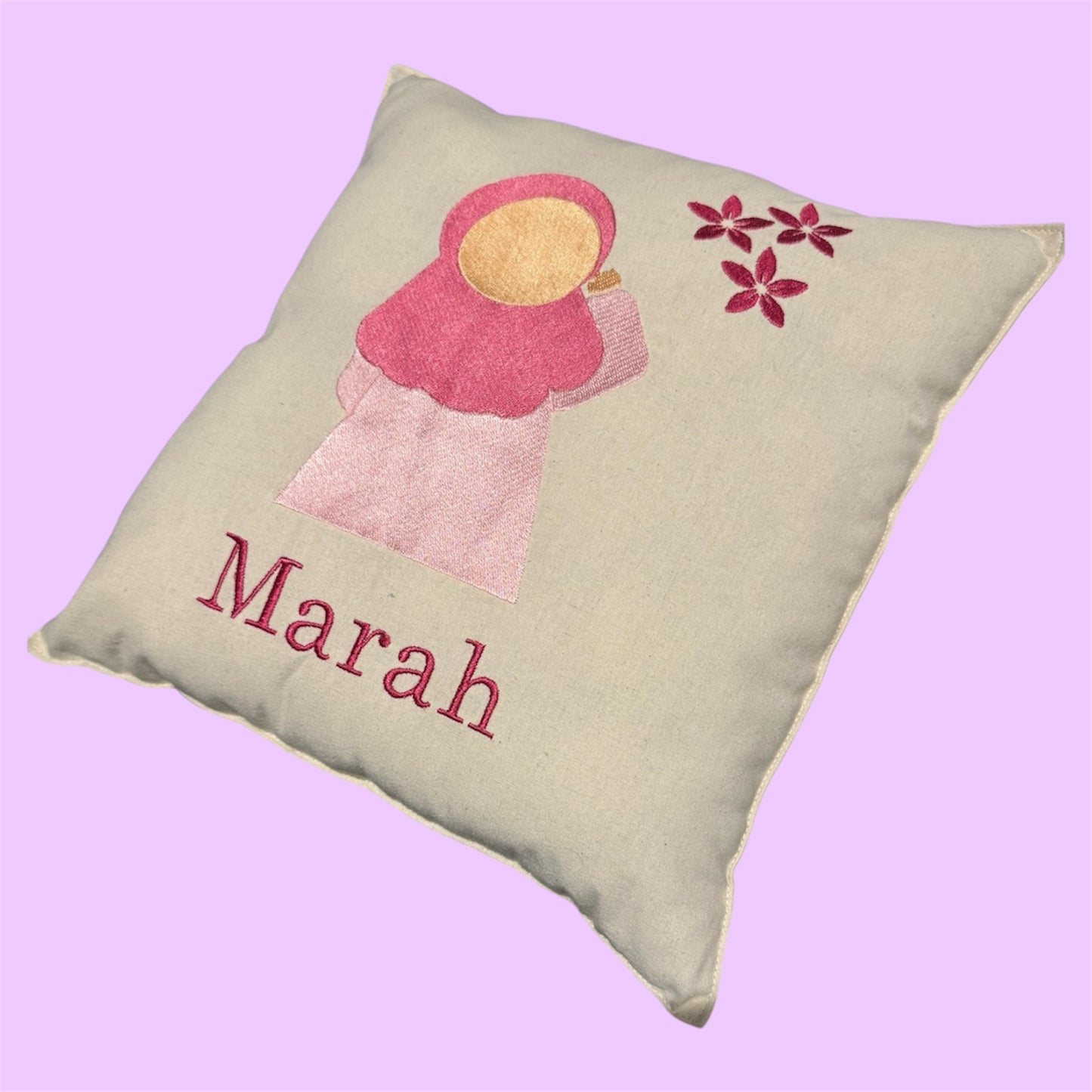 Personalised Hijab Cushion for Girls