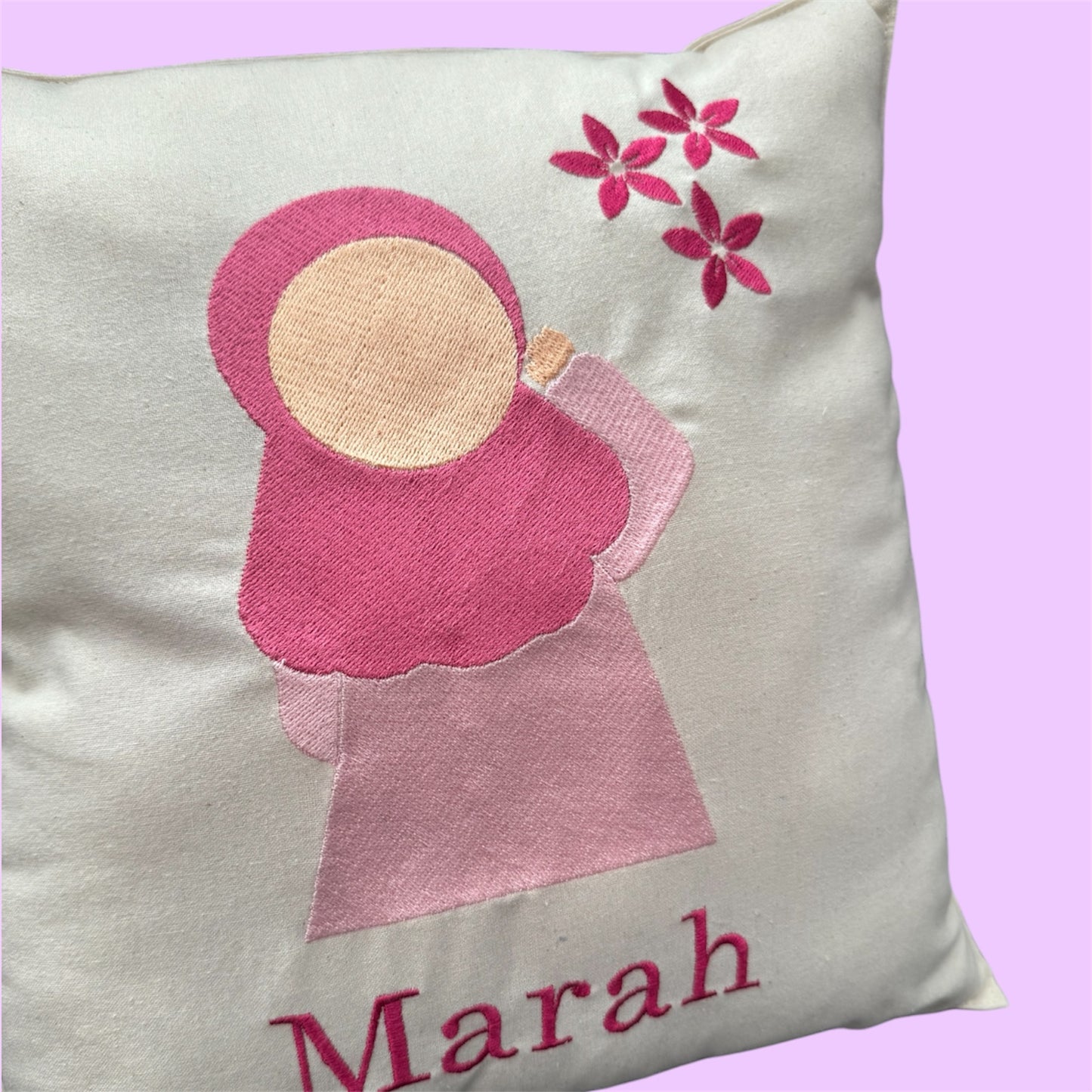 Personalised Hijab Cushion for Girls