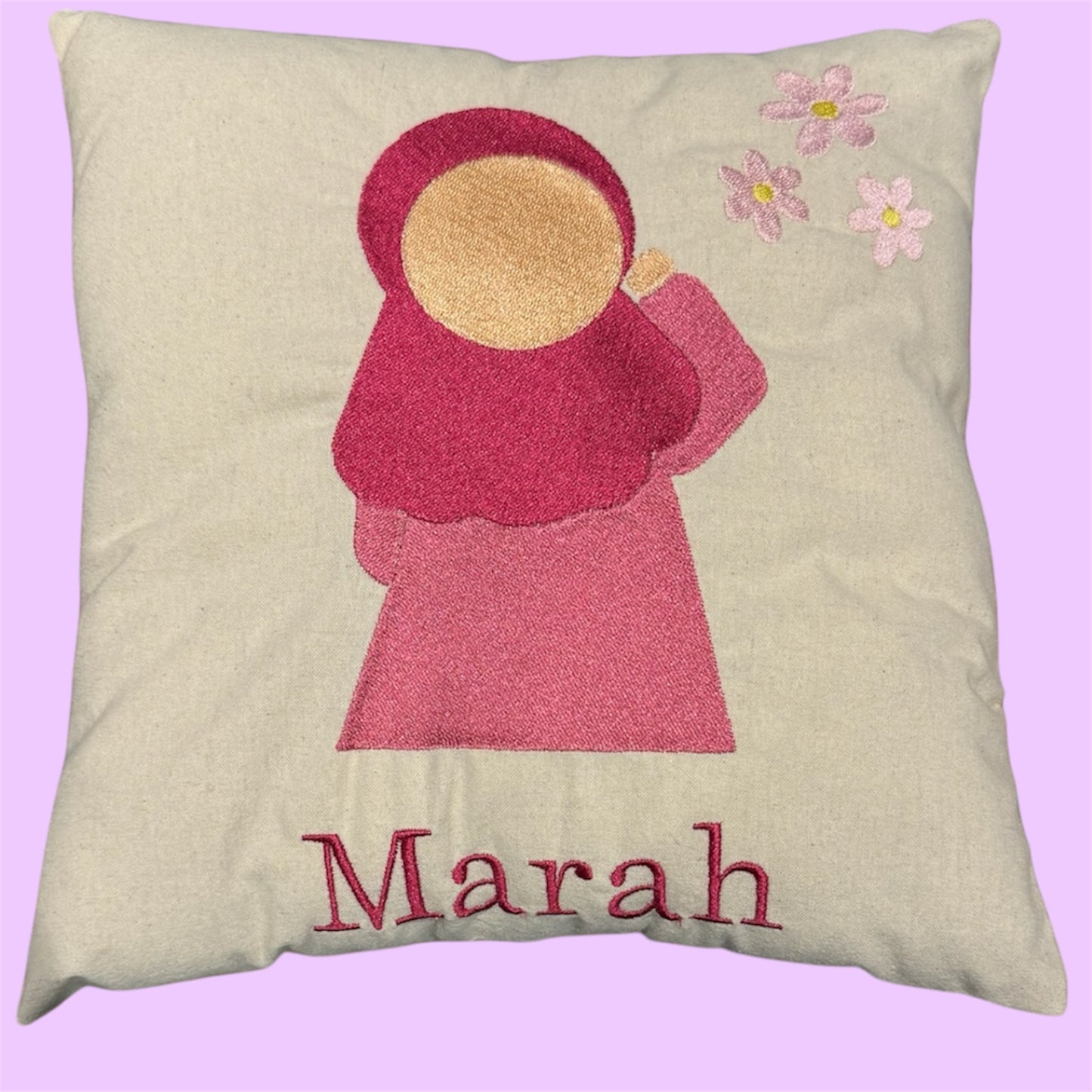 Personalised Hijab Cushion for Girls