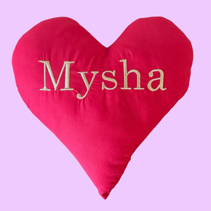 Personalised Heart Shaped Cushion
